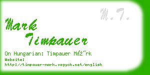 mark timpauer business card